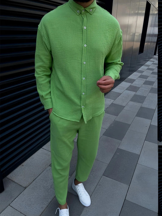 Everett – Men’s Long Sleeve and Pants Outfit Set