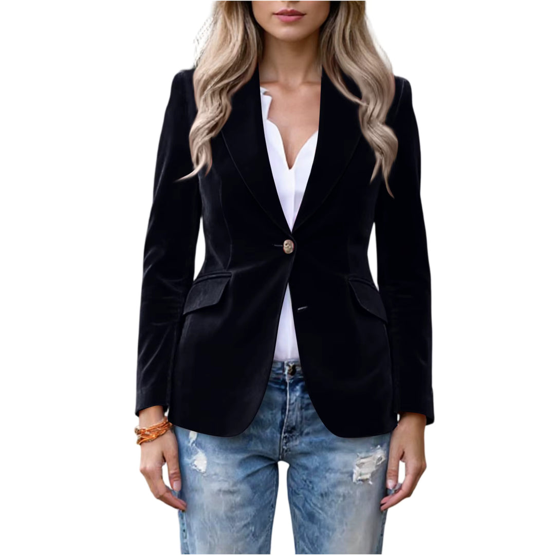 Barclay & Bloom | Women’s Velvet Blazer – Tailored Single-Breasted Jacket