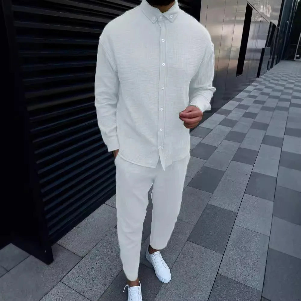 Everett – Men’s Long Sleeve and Pants Outfit Set