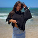 Lucienne | Damen Strickpullover mit Banddetails