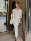 Adriana – Women’s button front knit cardigan