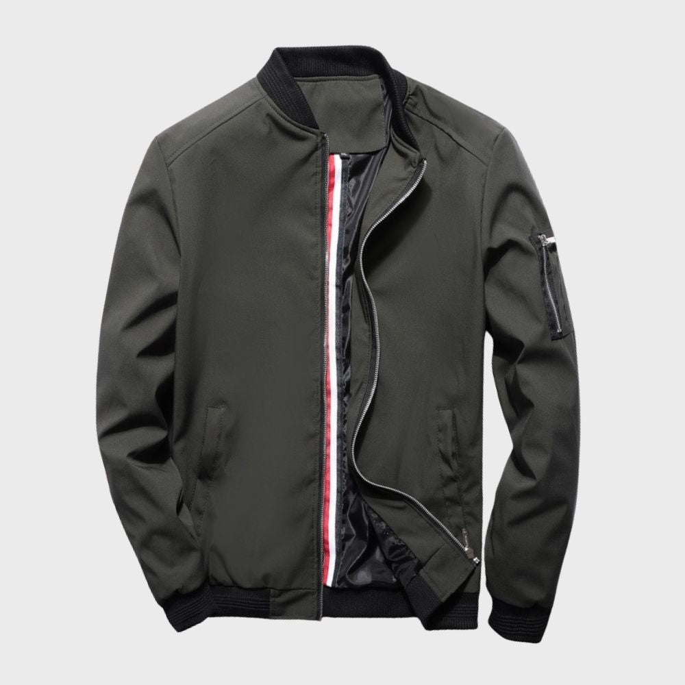 Calvin - Męska kurtka bomber z zamkiem błyskawicznym