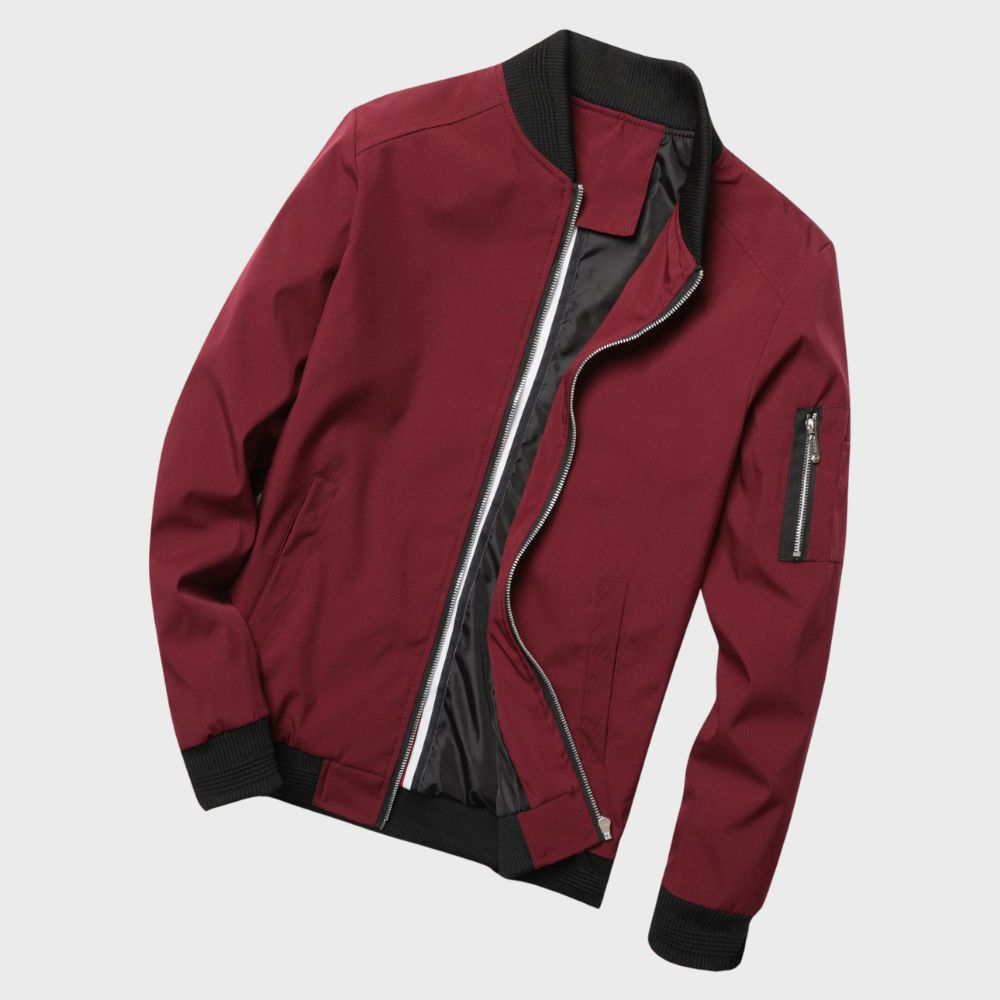 Calvin - Męska kurtka bomber z zamkiem błyskawicznym