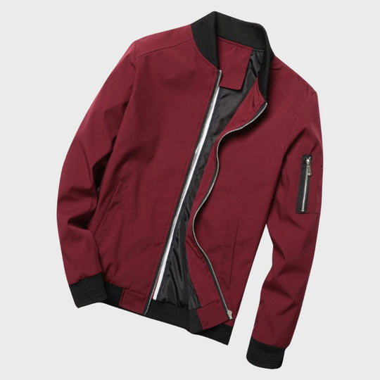 Calvin - Męska kurtka bomber z zamkiem błyskawicznym