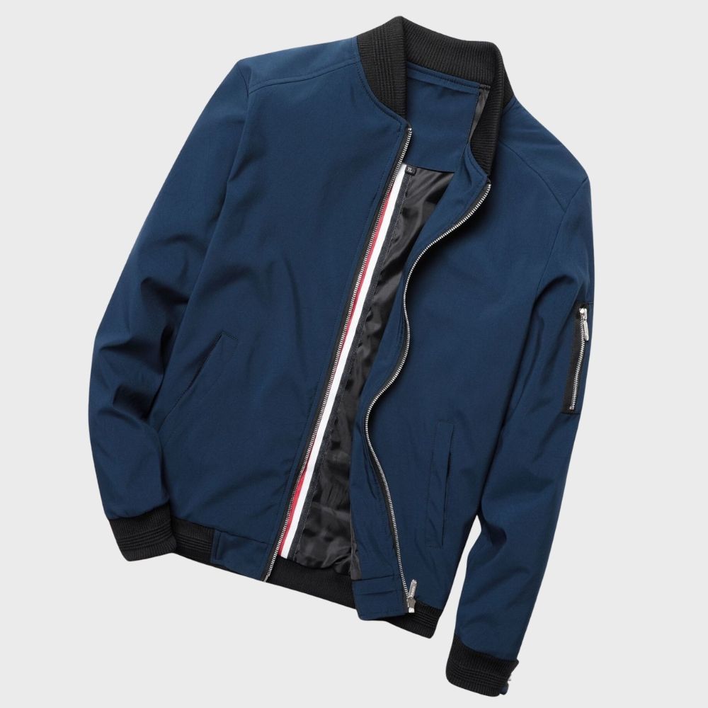 Calvin - Męska kurtka bomber z zamkiem błyskawicznym