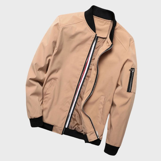 Calvin - Męska kurtka bomber z zamkiem błyskawicznym