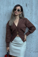 Ivy | Women's Knitted Cardigan with Single Button Closure