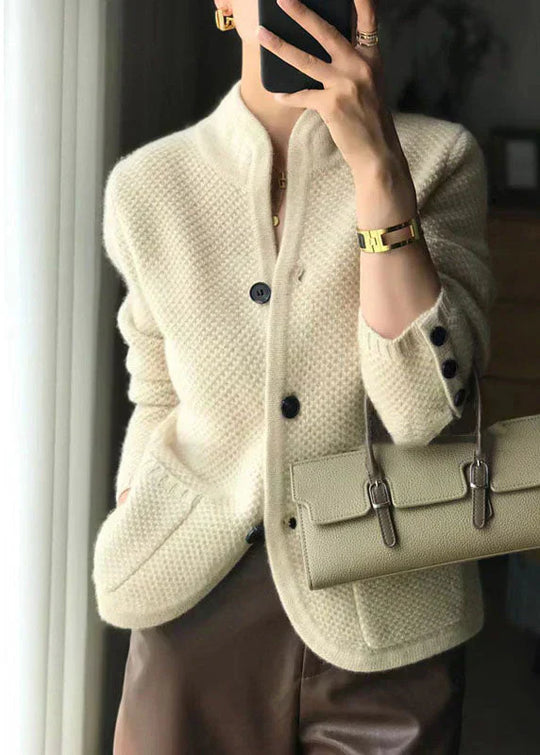 Addison - Women's Elegant Textured Knit Cardigan with Button Details