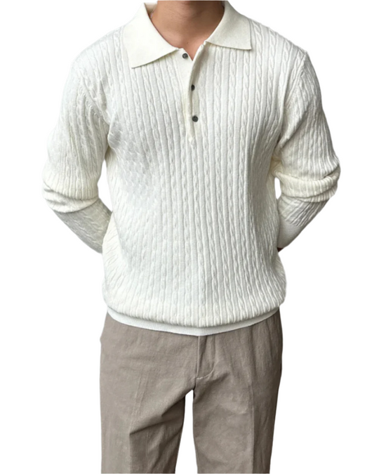Elliot – Men’s Knitted Polo Sweater
