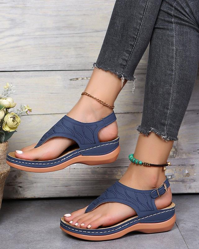 Liora – Open Toe Slingback Sandals with Toe Ring Sole