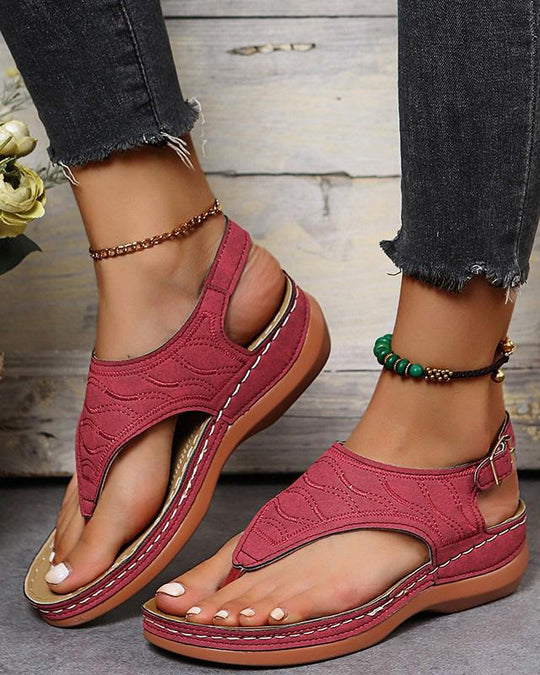 Liora – Open Toe Slingback Sandals with Toe Ring Sole