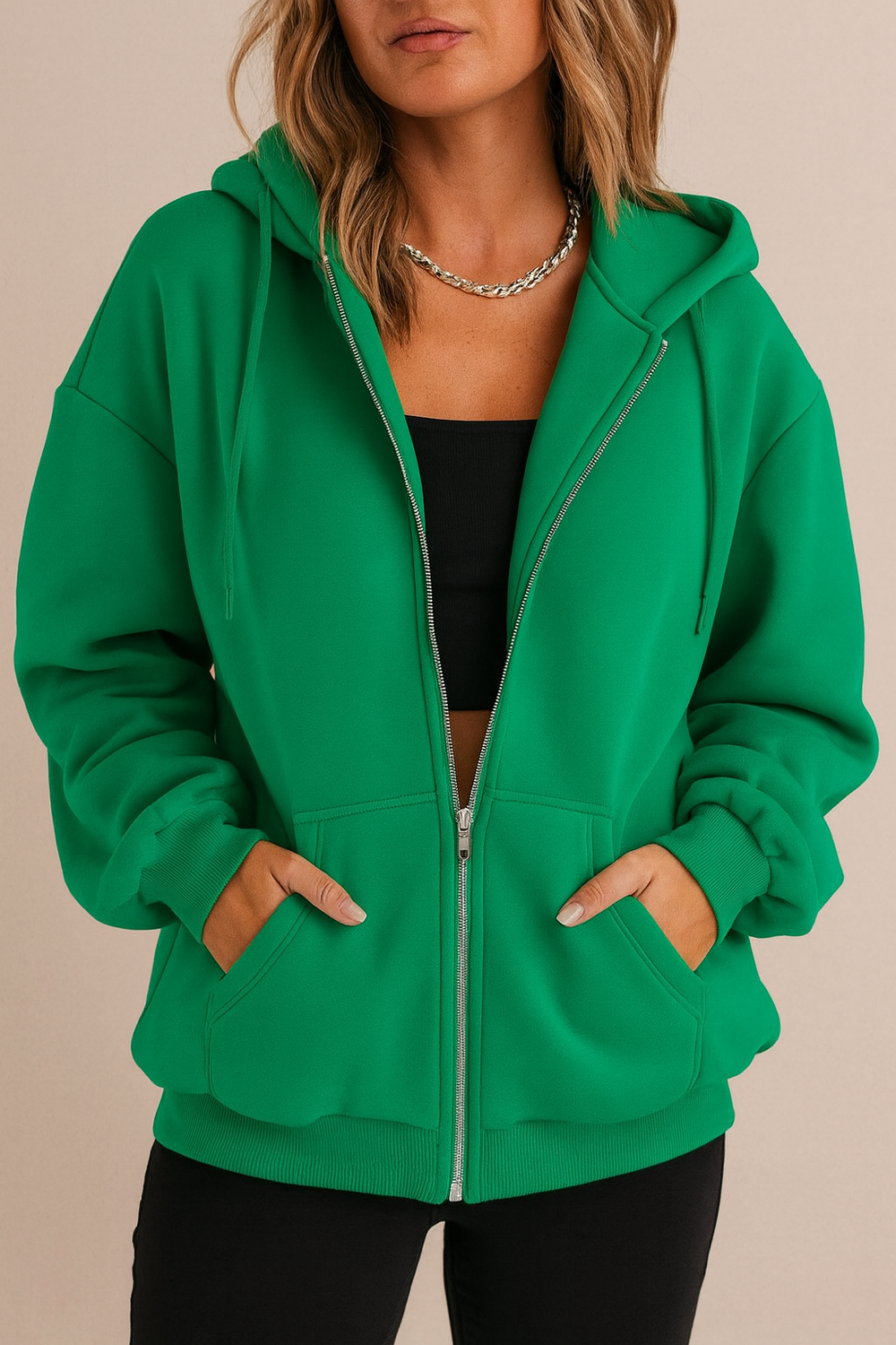 Viola – Women’s Zip-Up Hoodie with Pockets