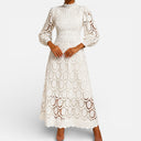 Barclay & Bloom | Women’s Lace Dress – Long Sleeve High Neck Midi