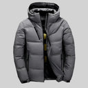 Barclay & Bloom | Herren Steppjacke – Kapuzen-Wintermantel mit Reißverschlusstaschen und warmer Polsterung