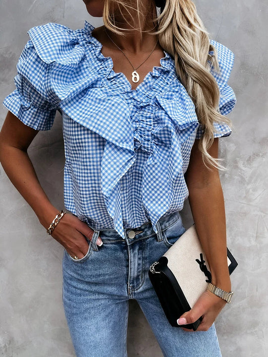 Julia blouse - Stylish Blouse with Puffed Sleeves