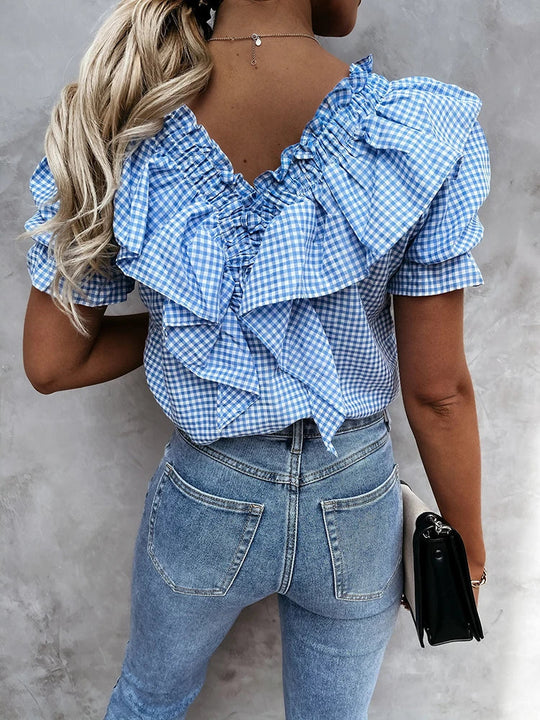 Julia blouse - Stylish Blouse with Puffed Sleeves