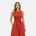 Barclay & Bloom | Women’s Maxi Dress Sleeveless Twist Waist Lightweight Elegant