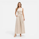Barclay & Bloom | Women’s Maxi Dress Sleeveless Twist Waist Lightweight Elegant