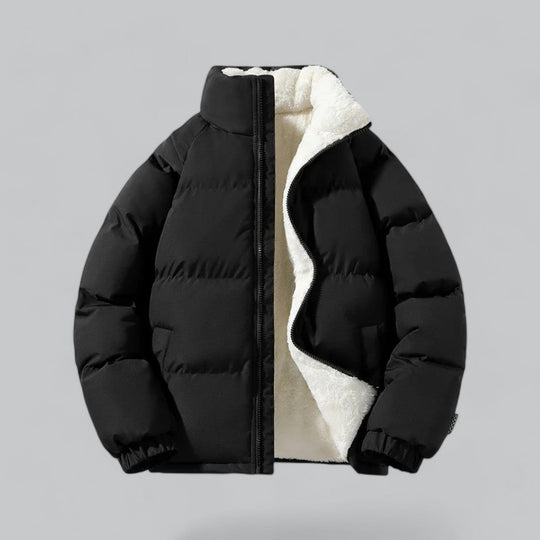 Caleb Men’s Puffer Jacket – Fleece Lined Winter Outerwear
