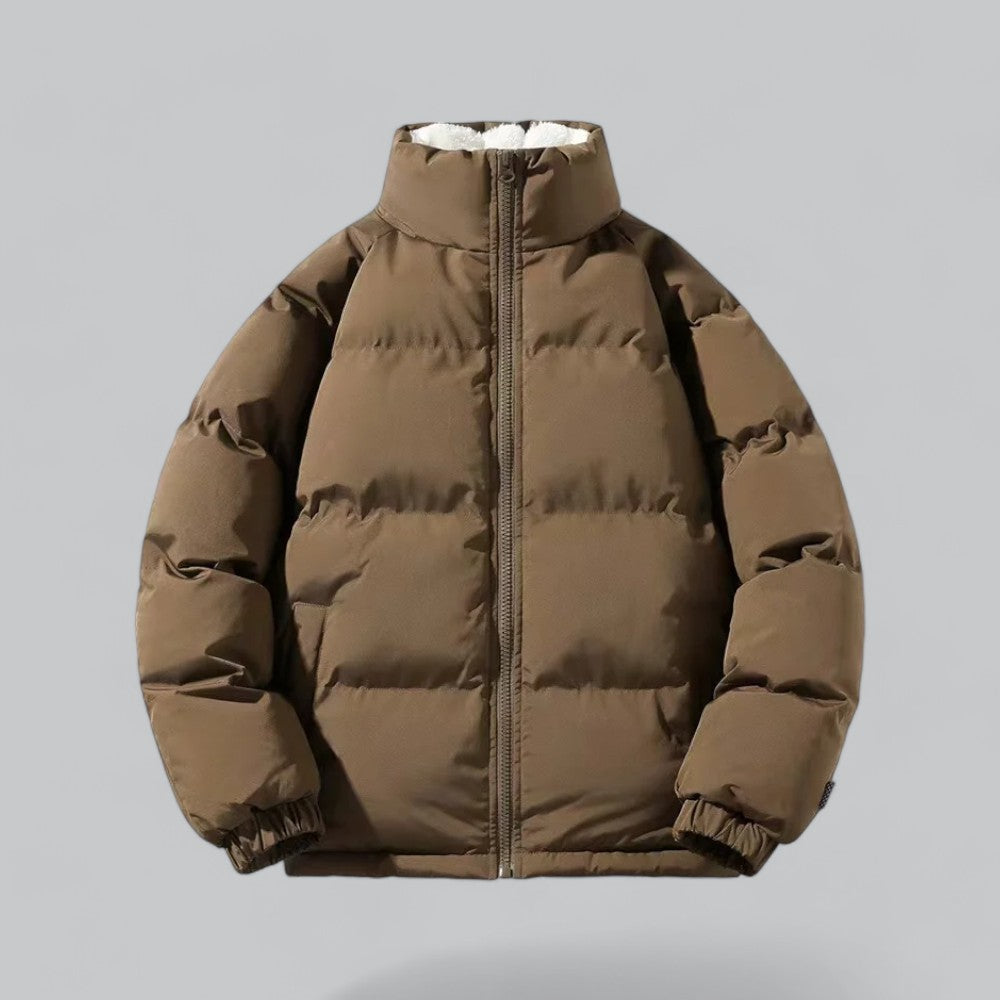 Caleb Men’s Puffer Jacket – Fleece Lined Winter Outerwear