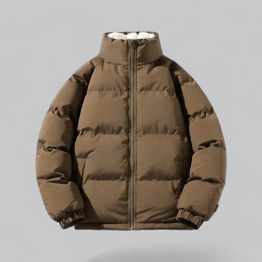 Caleb Men’s Puffer Jacket – Fleece Lined Winter Outerwear