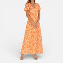 Tamara - Floral Maxi Dress with Flutter Sleeves