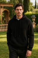 Charlie Men’s Wool Hoodie – Long Sleeve Pullover with Kangaroo Pocket