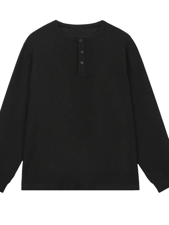 Barclay & Bloom | Men’s Henley Long Sleeve Shirt – Casual Cotton Knit Top