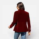 Odessa | Velvet Blazer with Button Detail