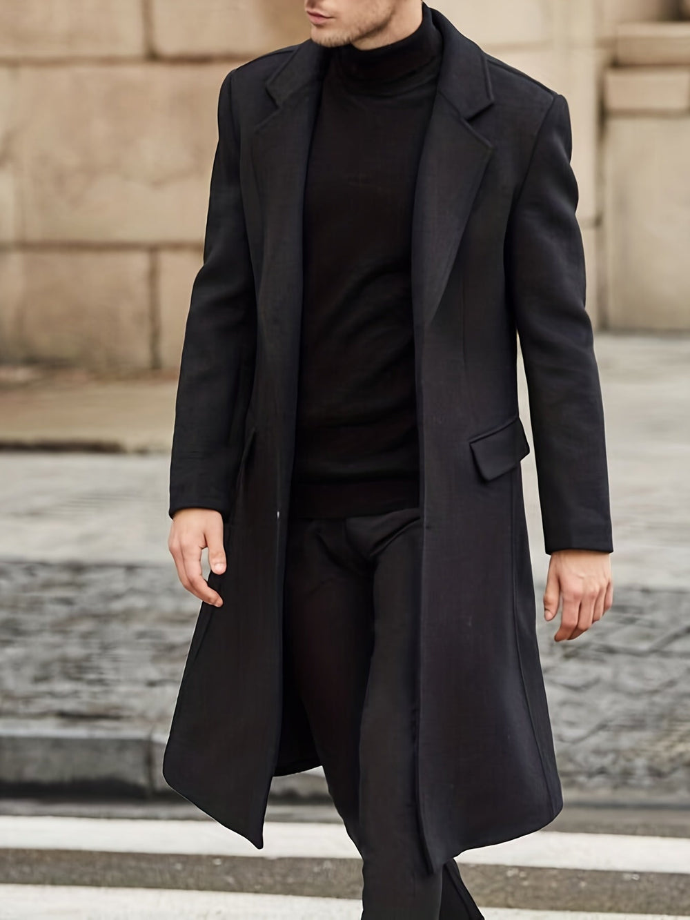 Adrian Men’s Overcoat – Long Formal Winter Coat
