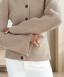 Inez | Women's Buttoned Cardigan with Round Neck