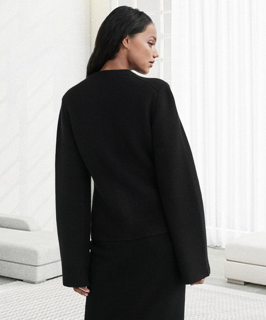 Inez | Women's Buttoned Cardigan with Round Neck