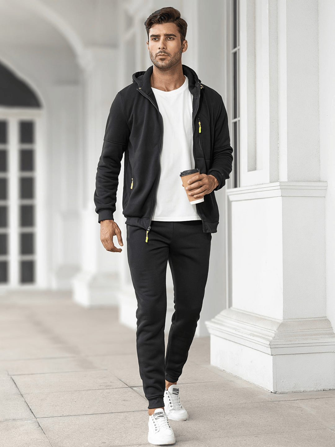 Men’s Tracksuit – Hooded Zip Jacket and Jogger Pants Set