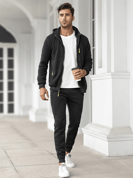 Men’s Tracksuit – Hooded Zip Jacket and Jogger Pants Set