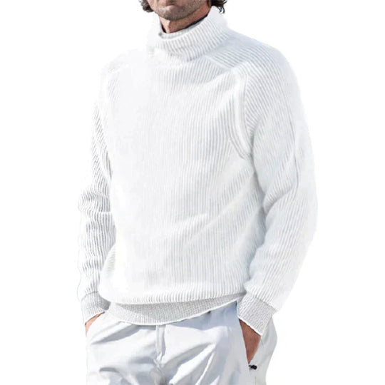 Harrison Men’s Sweater – Ribbed Turtleneck Knit Pullover