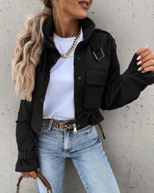 Mary - Dames Cropped Utility Jas