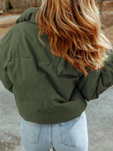 Lina Damen Steppjacke – Kurzer Reißverschluss vorne Wintermantel