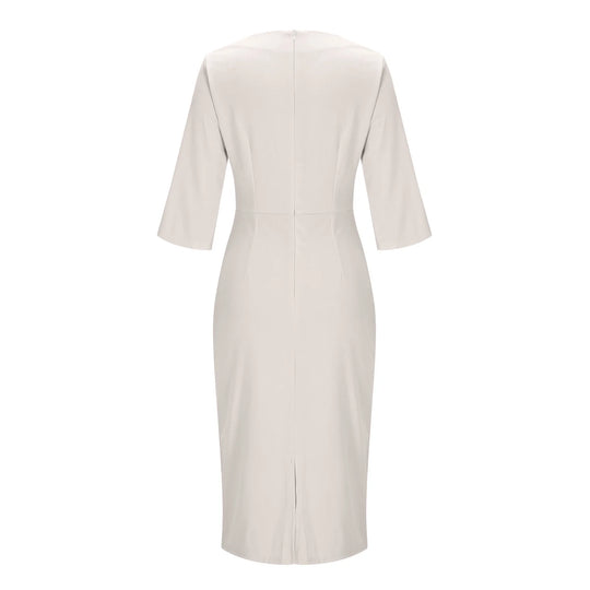 Barclay & Bloom | Women’s Midi Pencil Dress – Office Dress with Pearl Detail