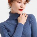 Barclay & Bloom | Women’s Ribbed Turtleneck – Long Sleeve Slim Fit Top