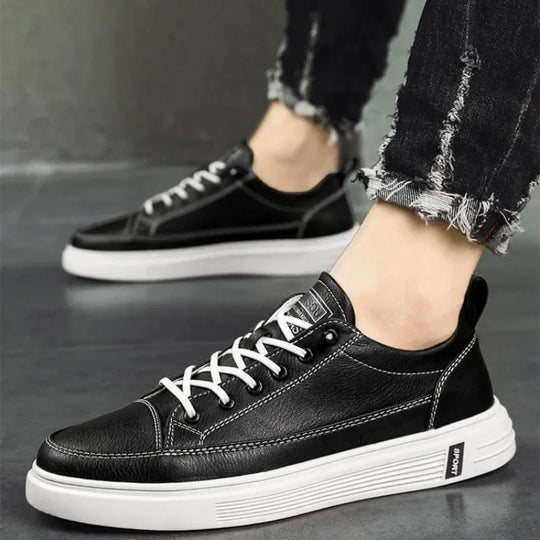 Men’s Casual Sneakers – Low Top White Trainers