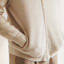 Lucien | Ribbed Knit Zip-Up Cardigan