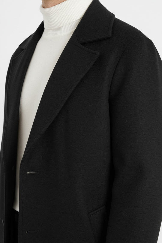 Barclay & Bloom | Herren Wollmantel – Klassischer langer Wintermantel