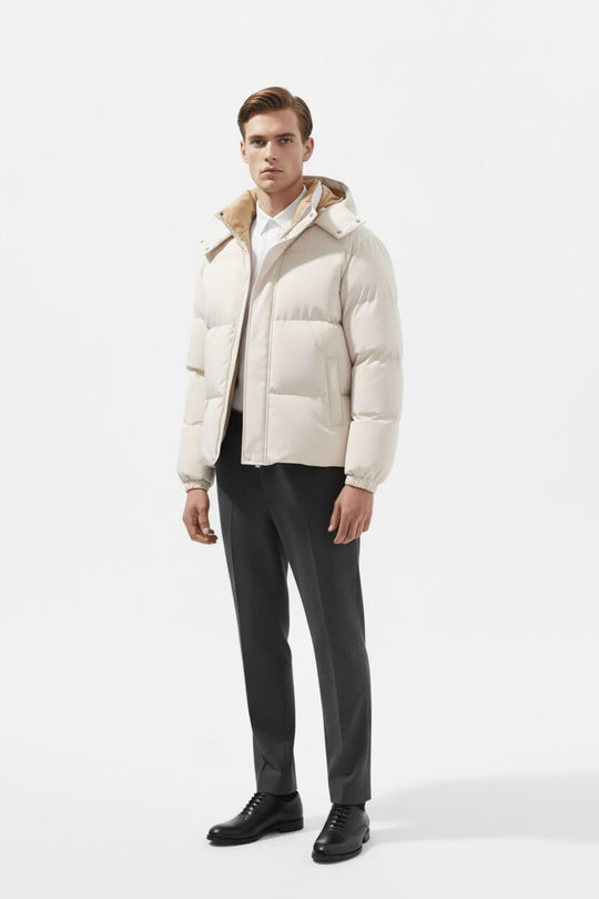 Barclay & Bloom | Herren Steppjacke – Winterwarmer Kapuzenmantel