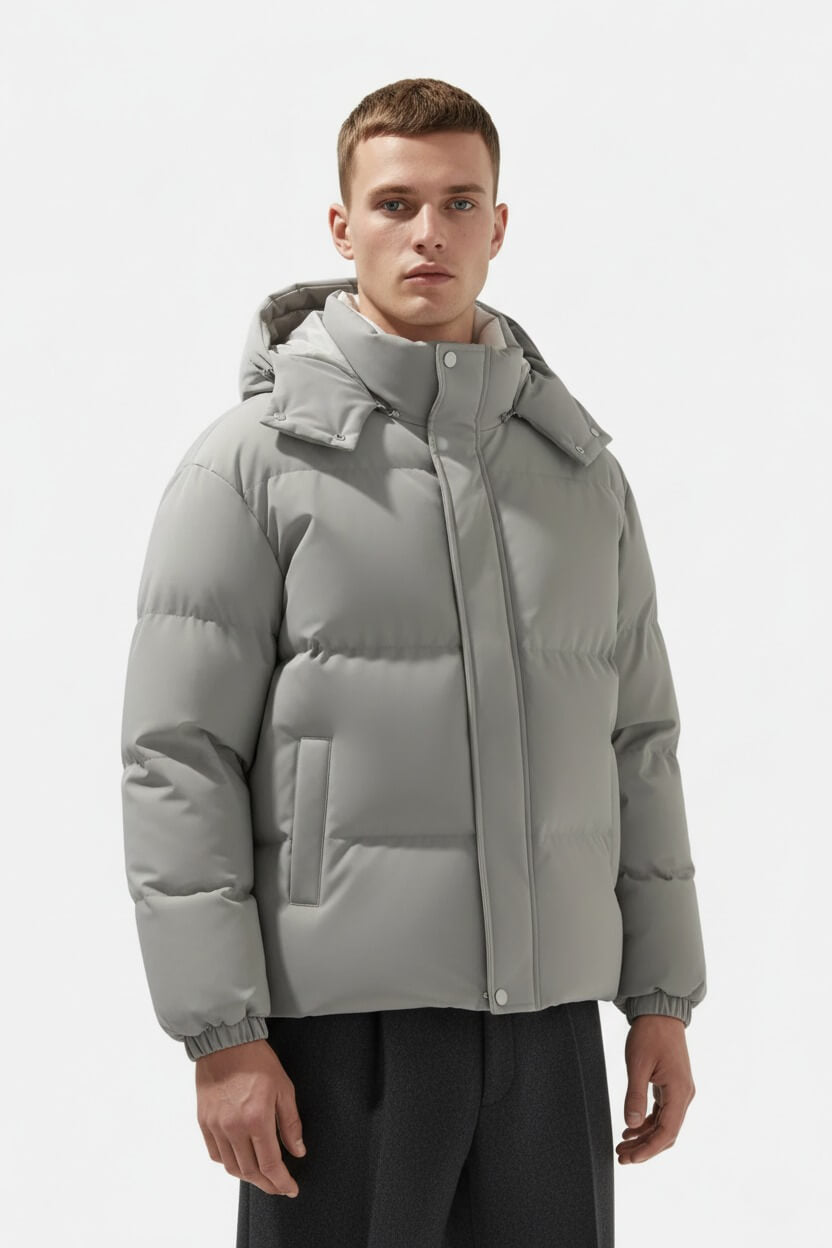 Barclay & Bloom | Herren Steppjacke – Winterwarmer Kapuzenmantel