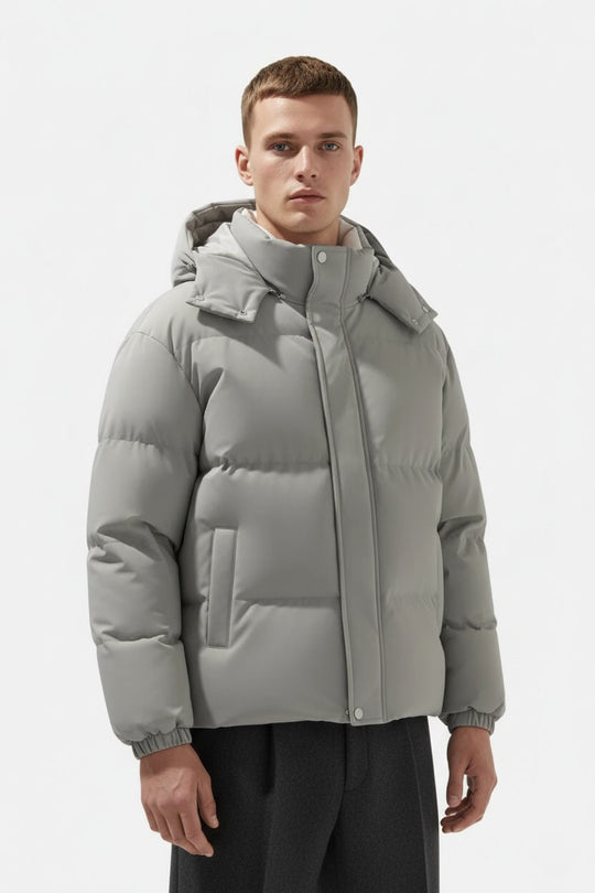 Barclay & Bloom | Herren Steppjacke – Winterwarmer Kapuzenmantel