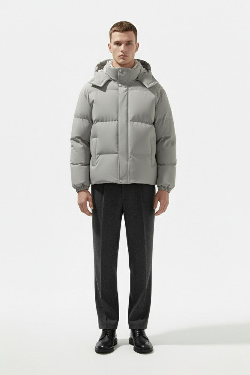 Barclay & Bloom | Herren Steppjacke – Winterwarmer Kapuzenmantel
