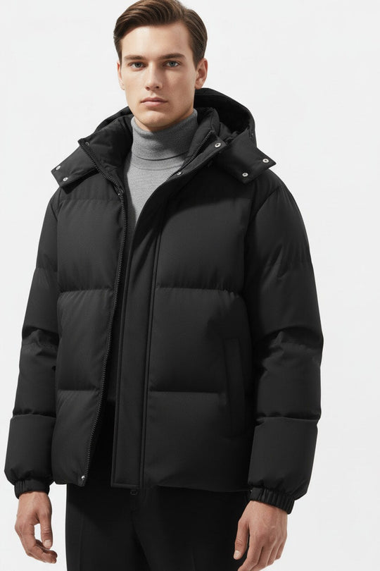 Barclay & Bloom | Herren Steppjacke – Winterwarmer Kapuzenmantel