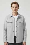 Barclay & Bloom | Men’s Woven Overshirt Jacket with Lapel Collar