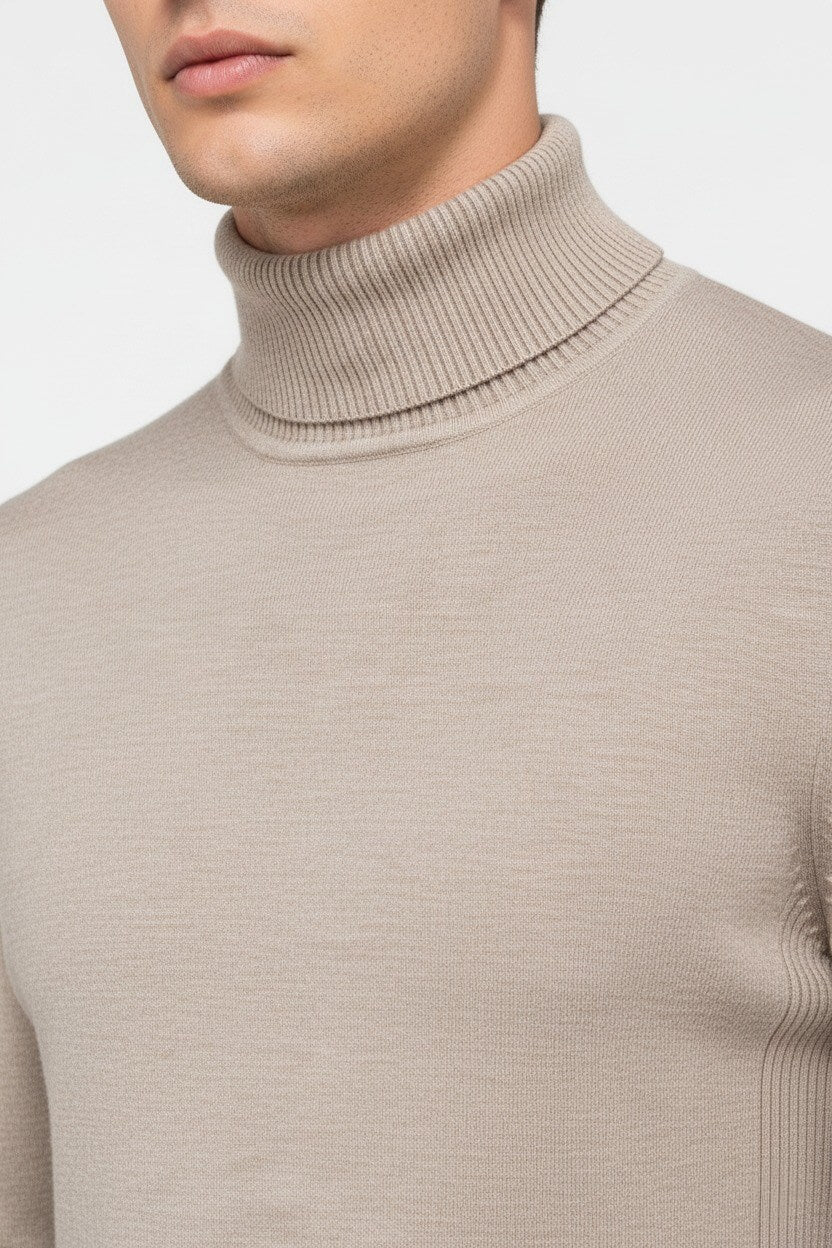 Barclay & Bloom | Herren Rollkragenpullover – Feiner Strick Wollmischung Pullover