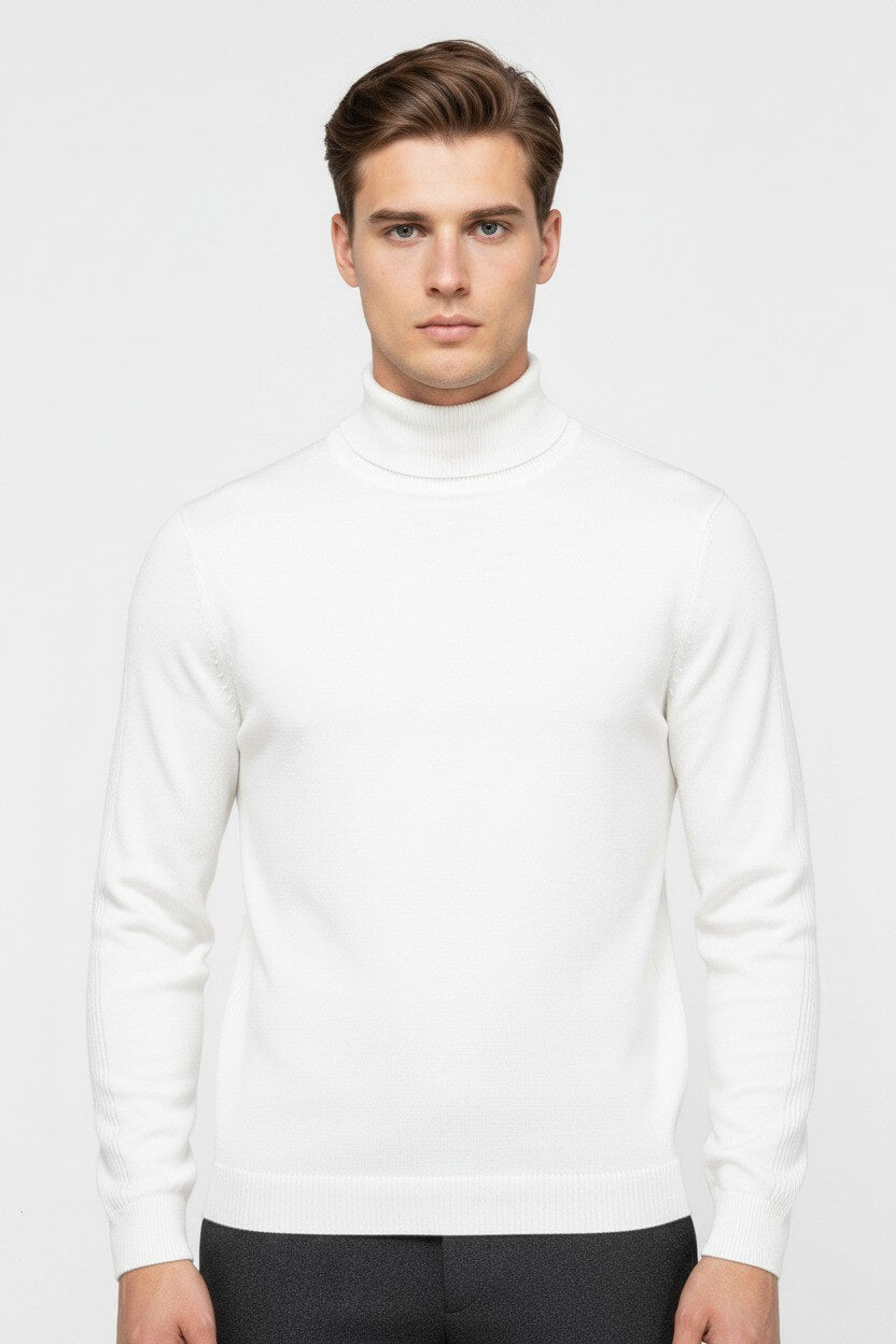 Barclay & Bloom | Herren Rollkragenpullover – Feiner Strick Wollmischung Pullover